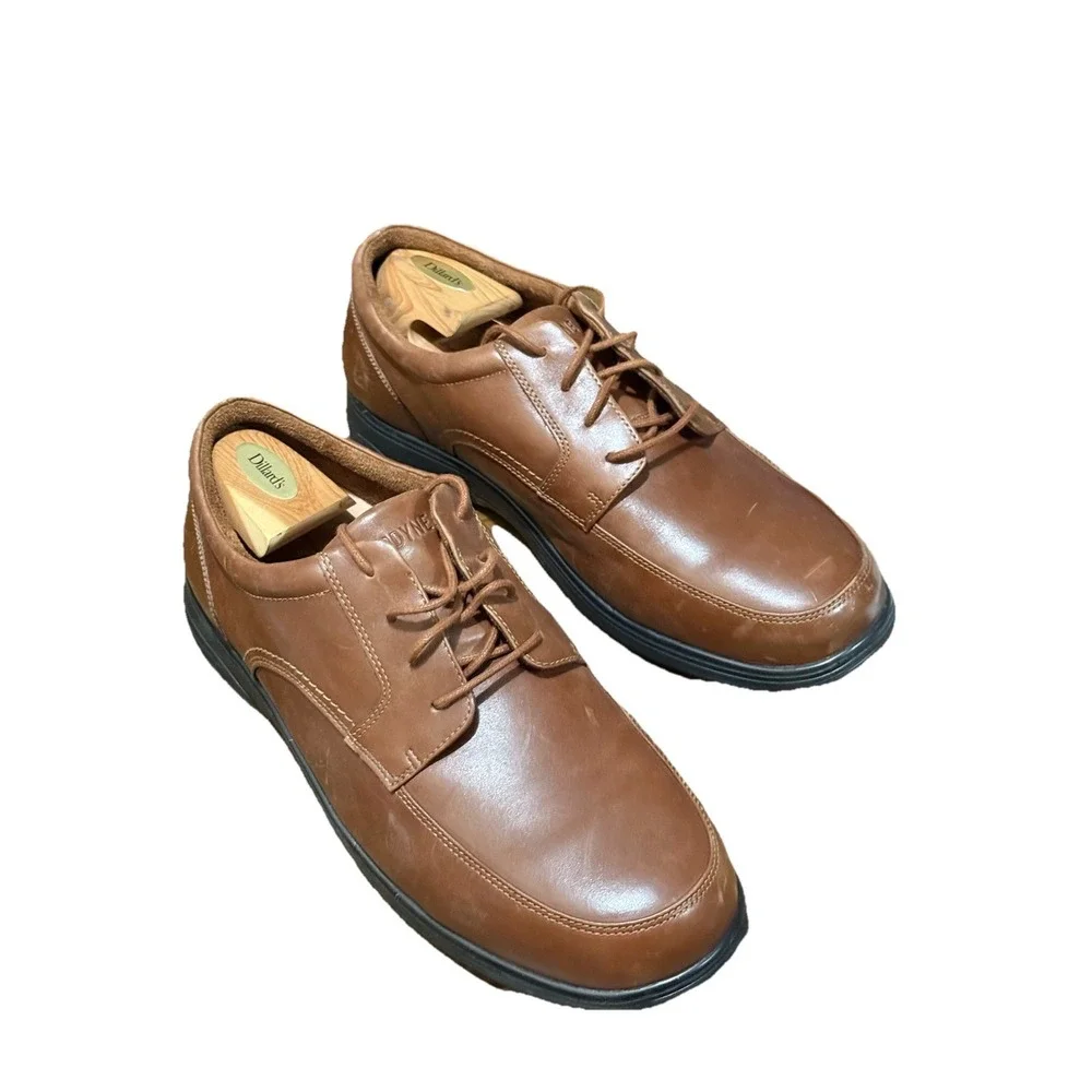 Anodyne No. 12 Brown Leather Oxfords Diabetic Orthotic Shoes‎ Men Sz 14XW EUC